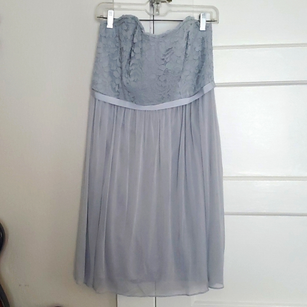 David's Bridal Mystic knee length bridesmaid dress